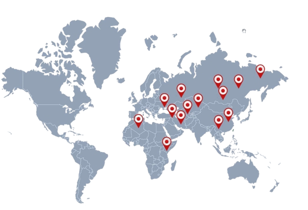 Карта географии проектов
